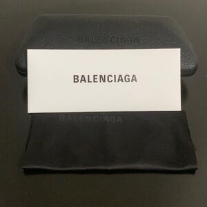 Balenciaga Sunglass Case with Cleaning Cloth and Authenticity Card